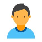 user male icon in color style